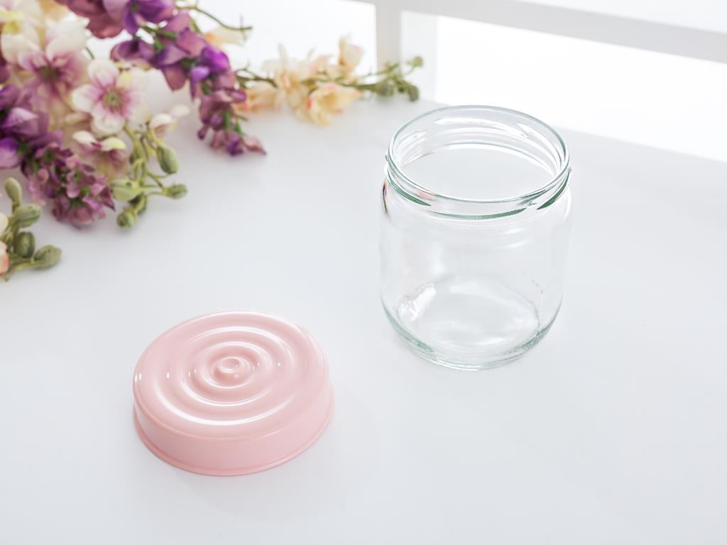 Rose БУРКАН Стъклен с капак Cam 425 ml Pink