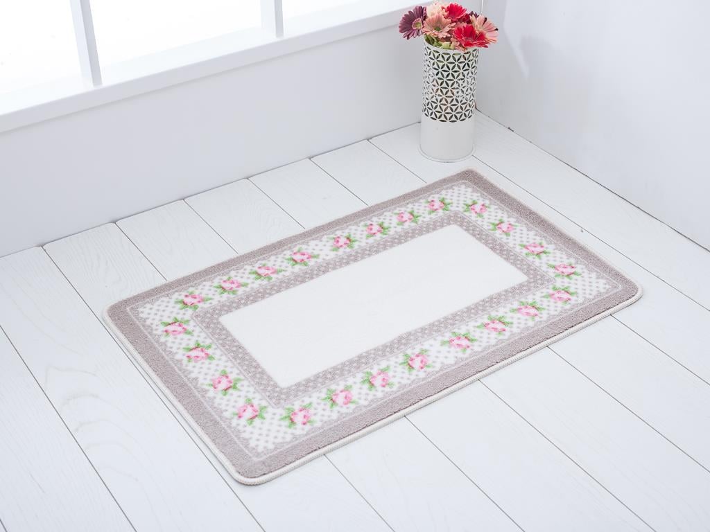 Rose Dots КИЛИМ Нехлъзгаща се Отпечатано 57x90 cm Gray