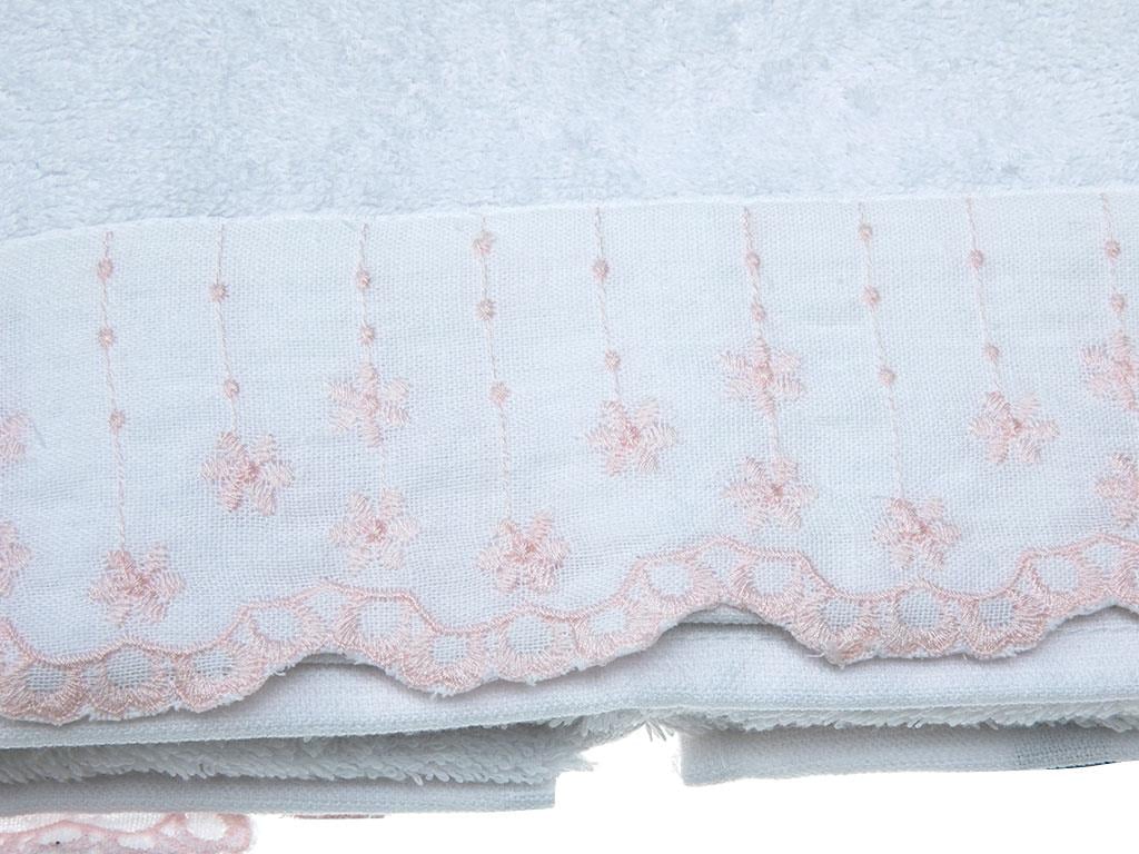 Rose Rain ХАВЛИЯ ЗА ЛИЦЕ Бродирани 50x80 cm White