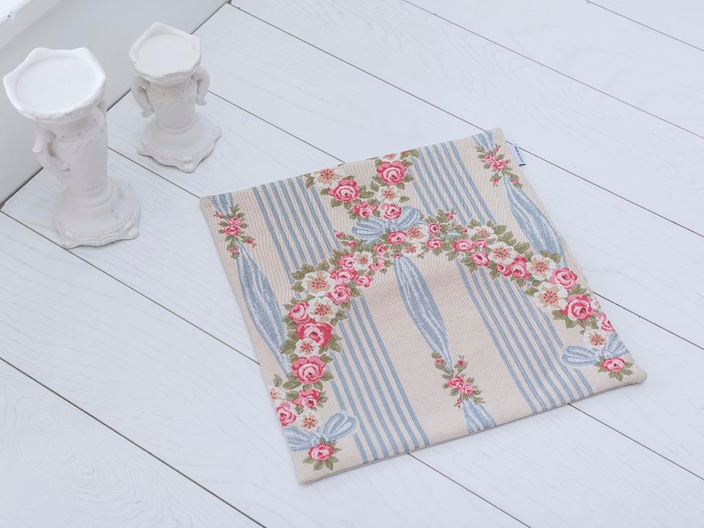 Rose Ribbon ВЪЗГЛАВНИЦА Панама 45x45 cm Син