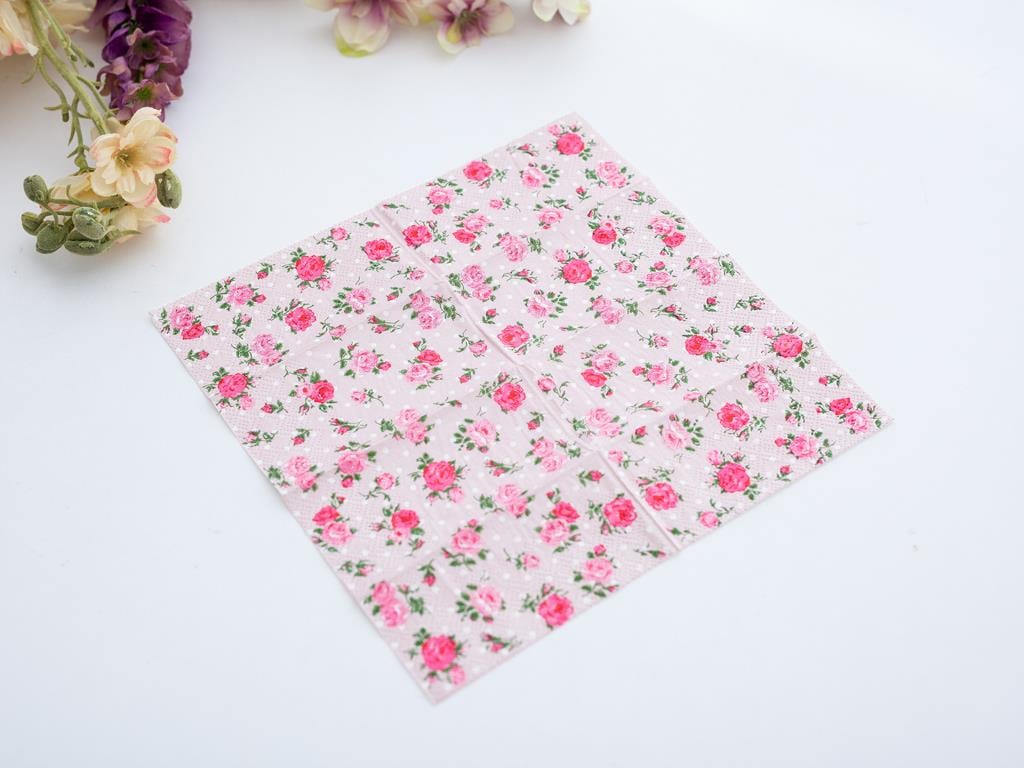 Roses ХАРТИЙНИ САЛФЕТКИ Хартия 21x21 cm Lilac.