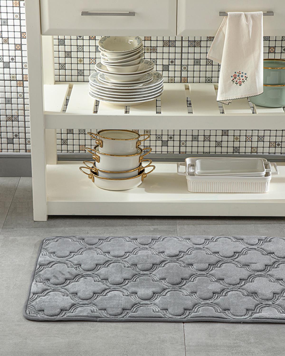 Roxbury Embossed anti slip Kitchen Mat 60x90 cm Anthracite