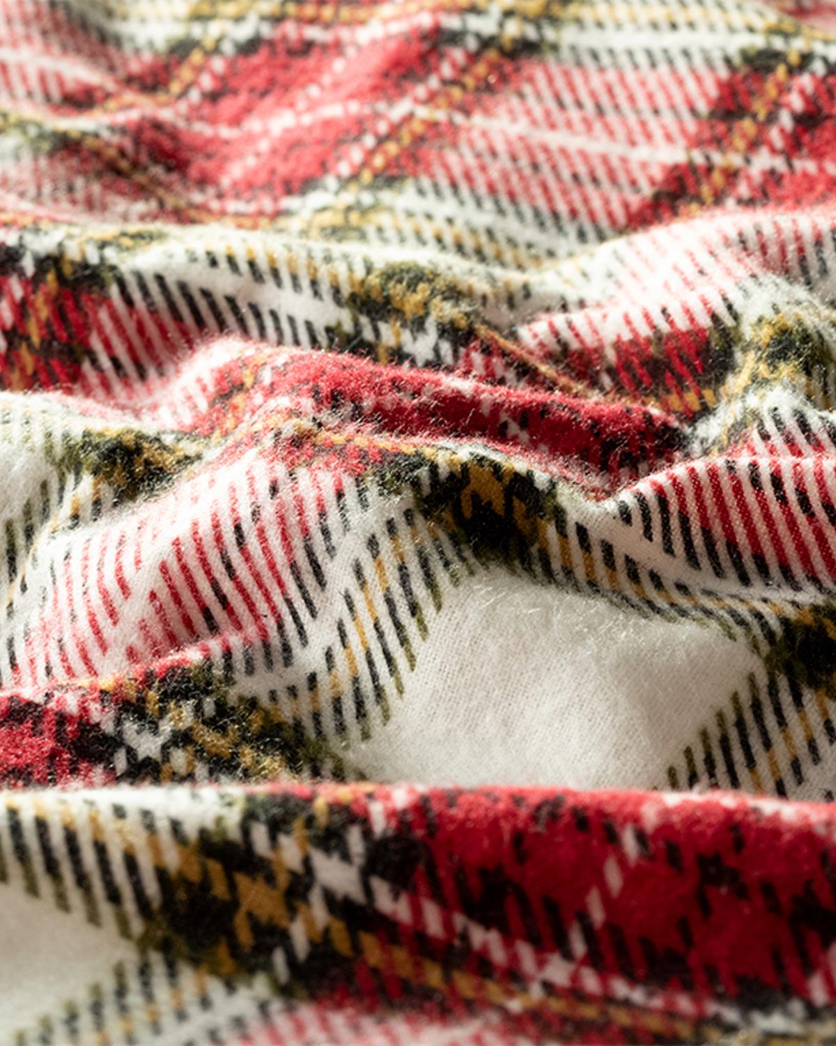 Royal Stewart Спален Комплект Двоен Фланел 200x220 см Червен