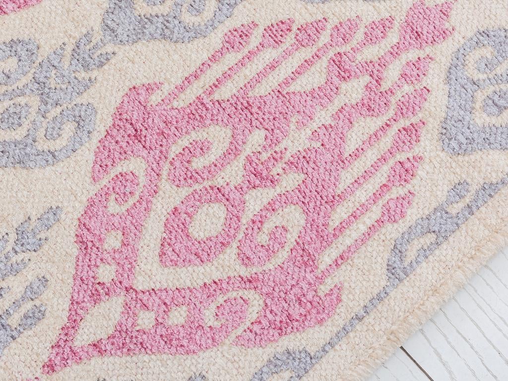 Rug КИЛИМ С пискюли Шенил 80x150 cm Pink-Gray