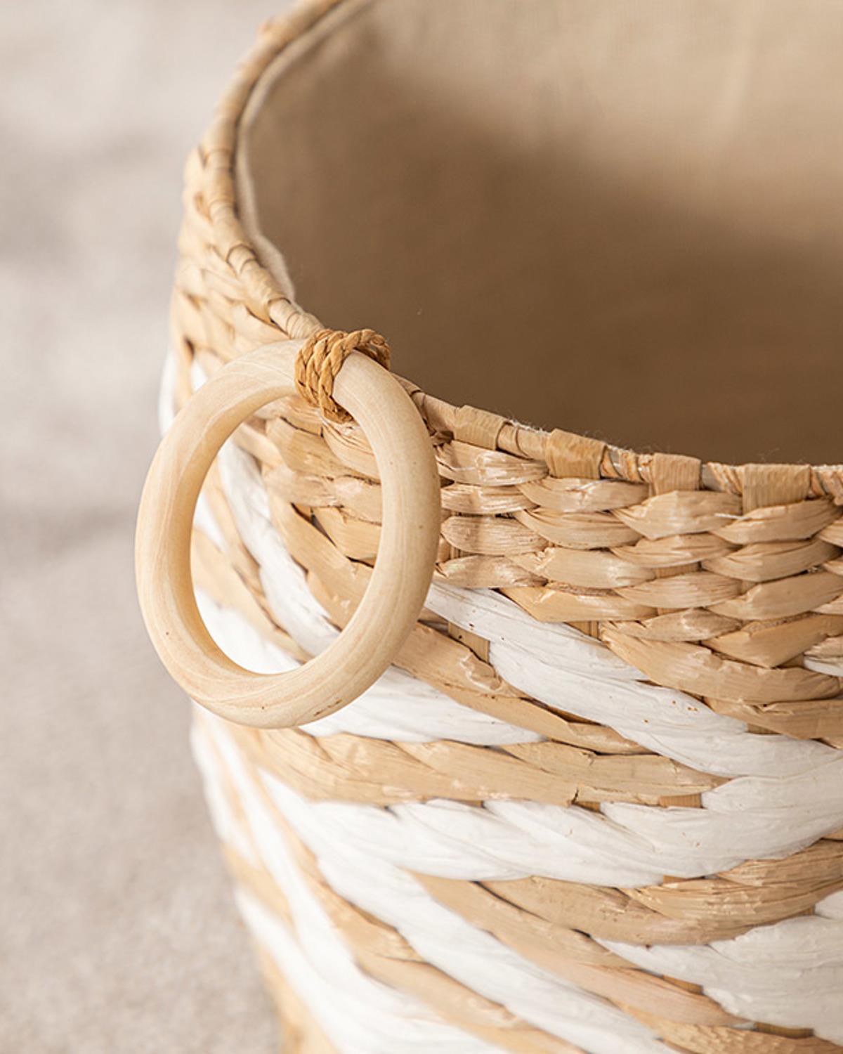 Rustic Кошница Слама 23x20 см Бежов