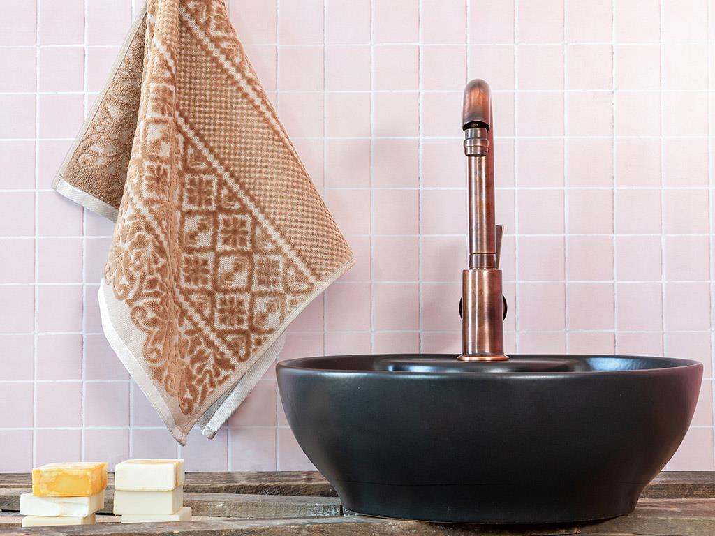 Rustic Chic ХАВЛИЯ ЗА ЛИЦЕ Жакардово кадифе 50x80 cm Hardal