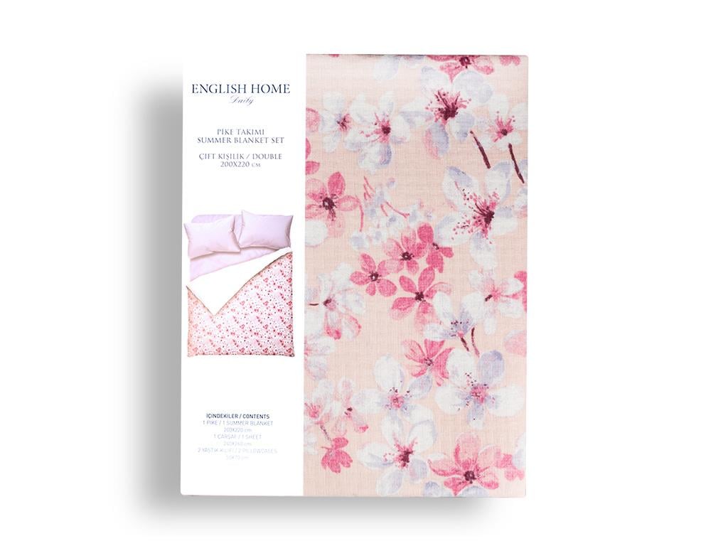 Sakura Joy ПОКРИВКА КОМПЛЕКТ Двоен човек Отпечатано 200x220 cm Pink
