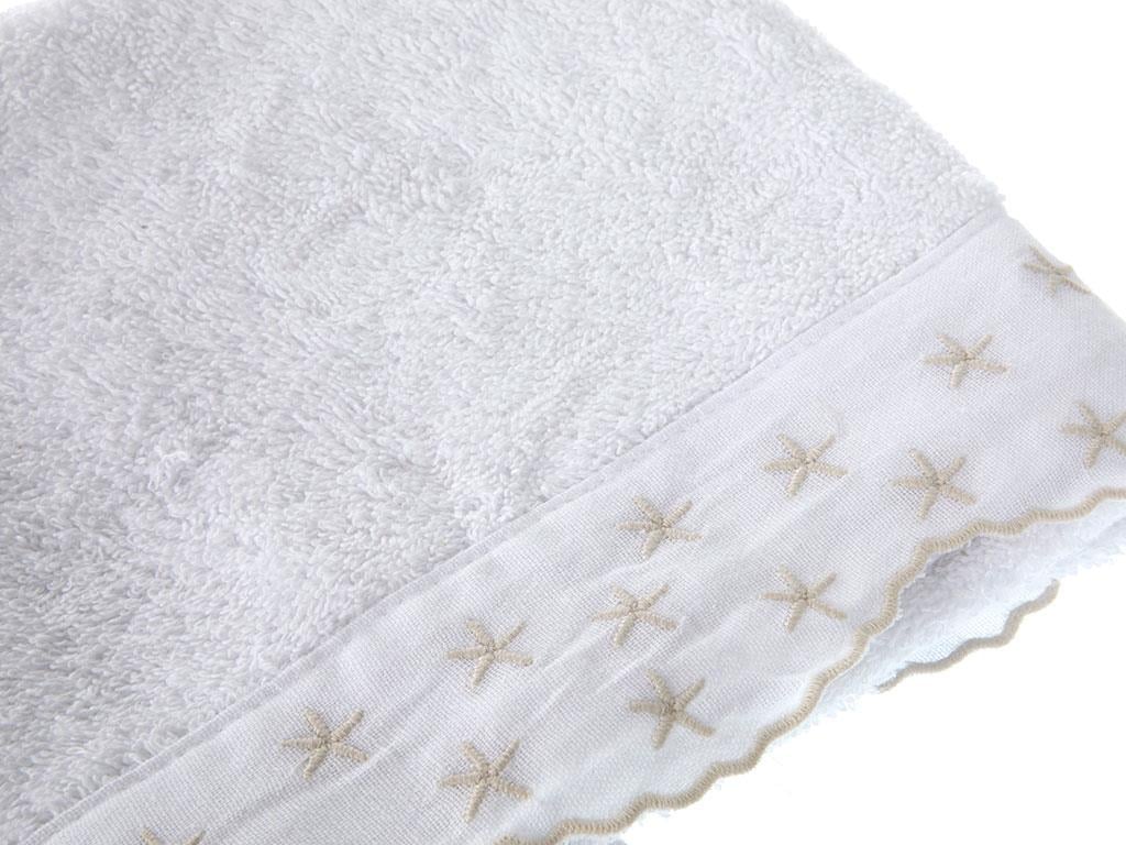 Seastars ХАВЛИЯ ЗА ЛИЦЕ Бродирани 50x80 cm White
