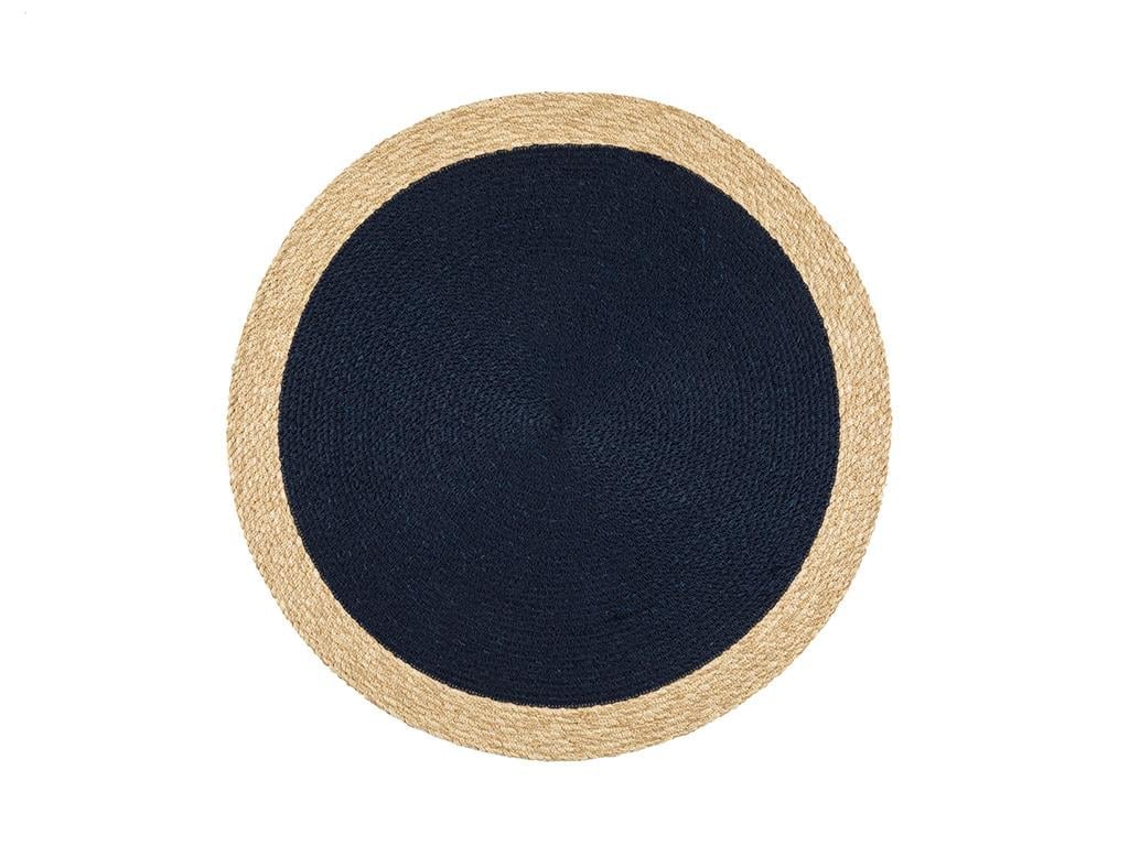 Sely Jute Decorative Jute Carpet 90 cm Dark Blue