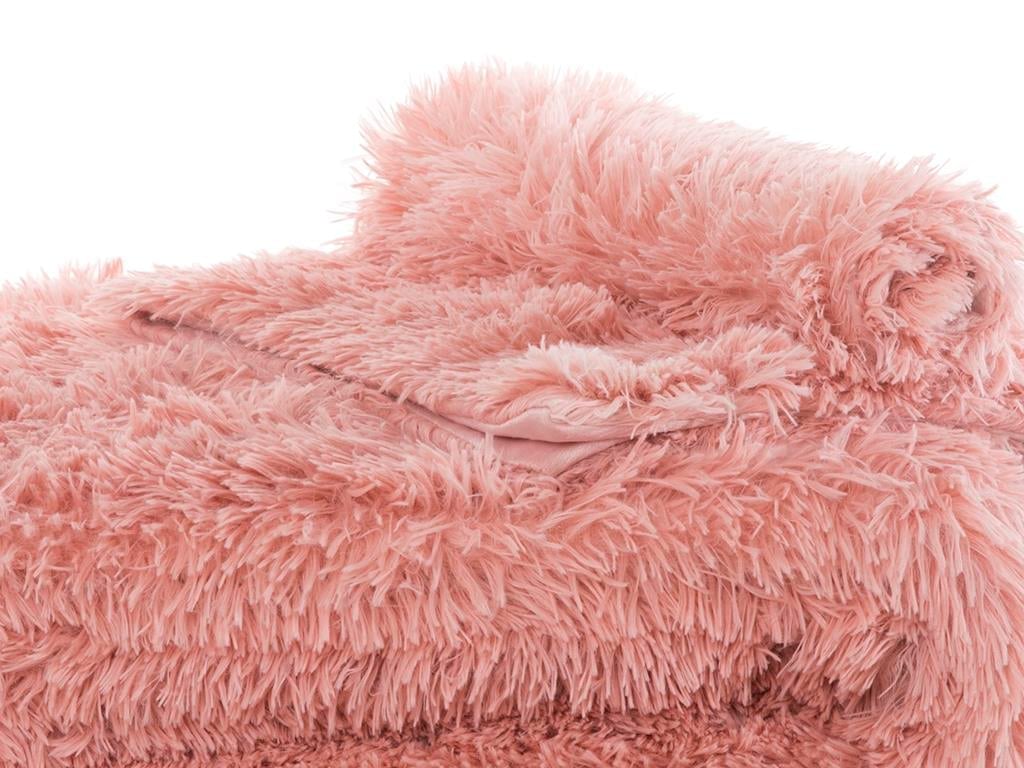 Shaggy ПОКРИВКА ЗА ЛЕГЛО К Двоен човек Изкуствена кожа 240x260 cm Pink