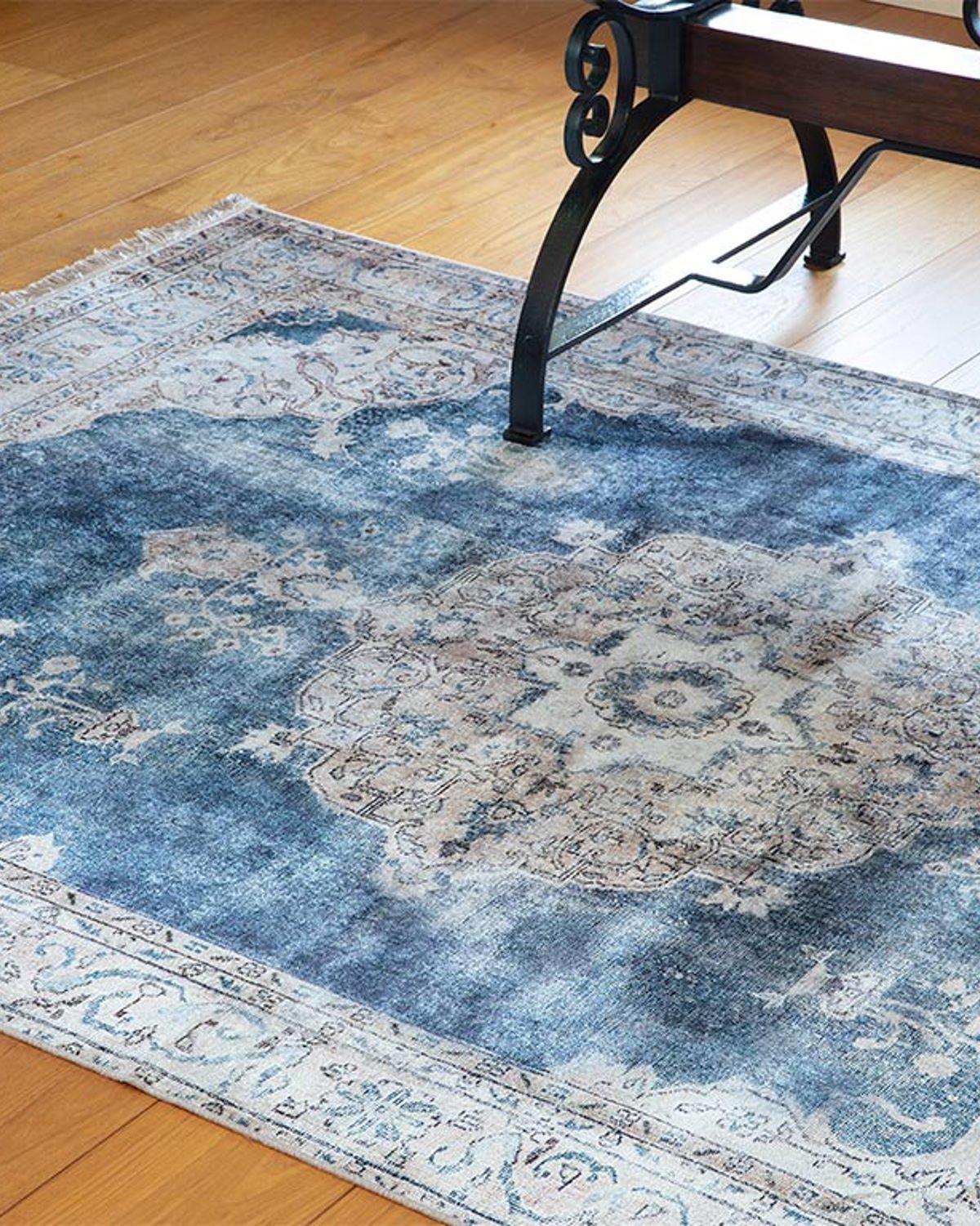 Silk Touch Mills Килим Кадифе 160x230 см Морскосин