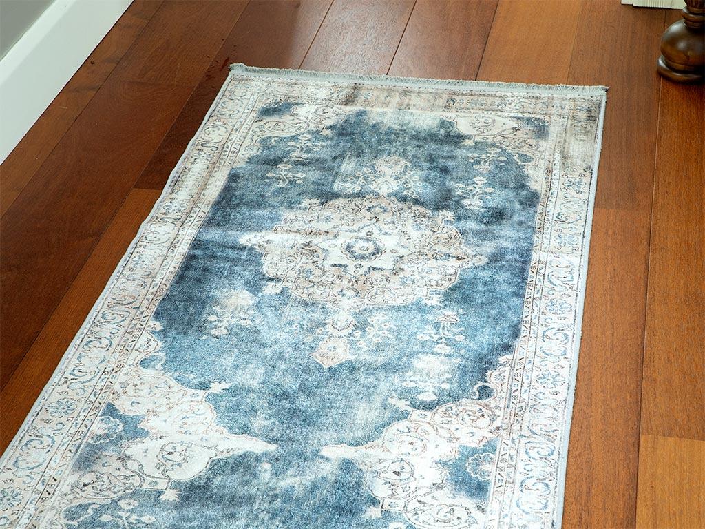 Silk Touch Mills КИЛИМ Кадифе 80x250 cm Тъмно синьо