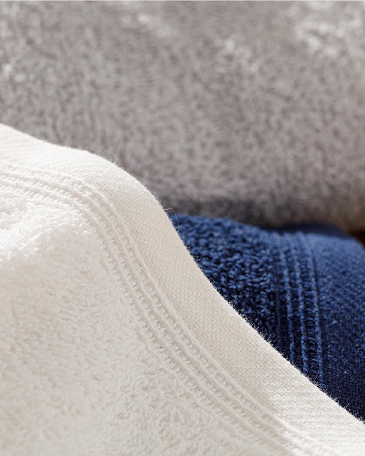 Simple Комплект Кърпи 3 бр. С рипс 30x30 см Екрю - Морскосин - Светлосив