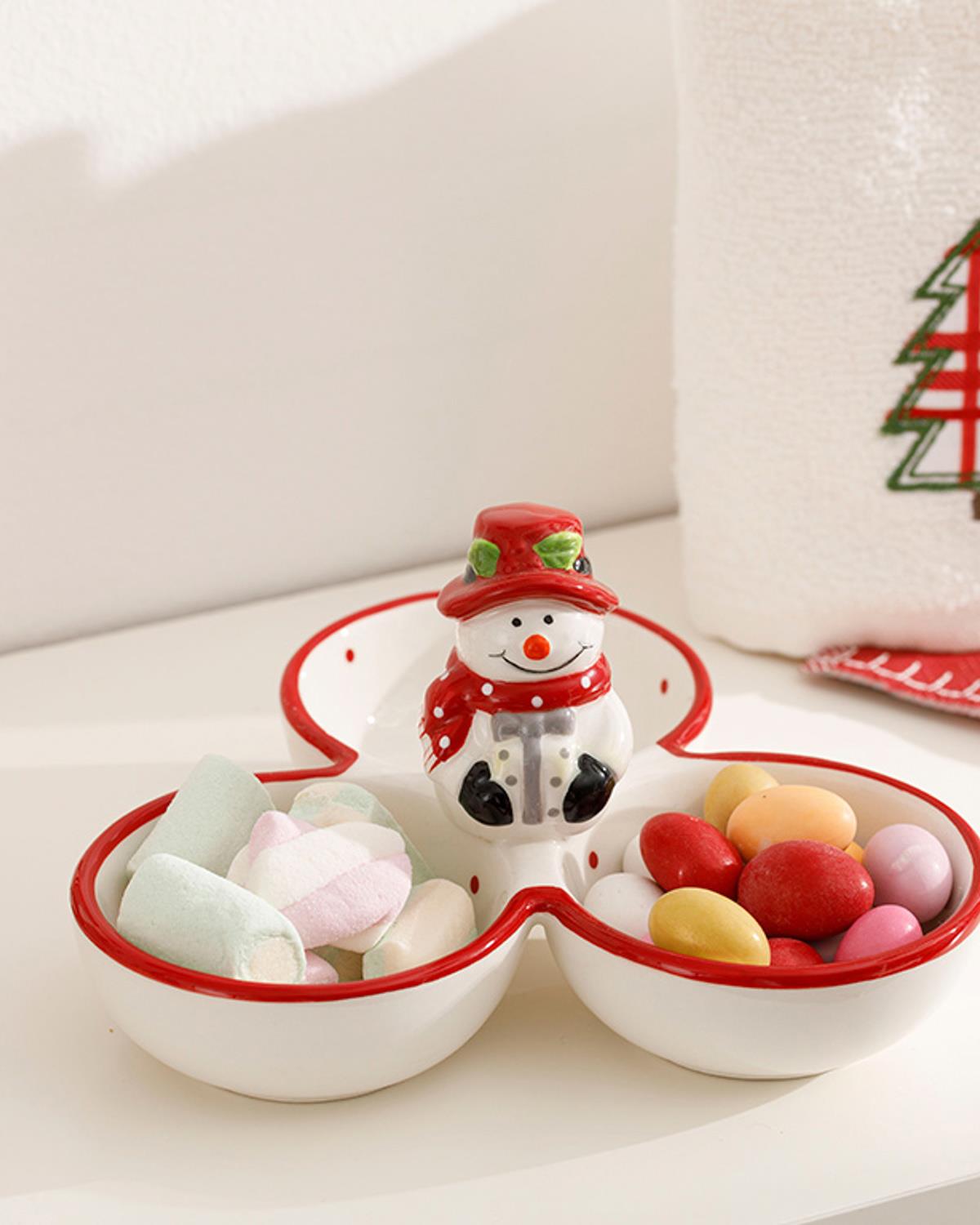 Snowman Купа За Аперитив Доломит 16x16x9 см Червен - Бял
