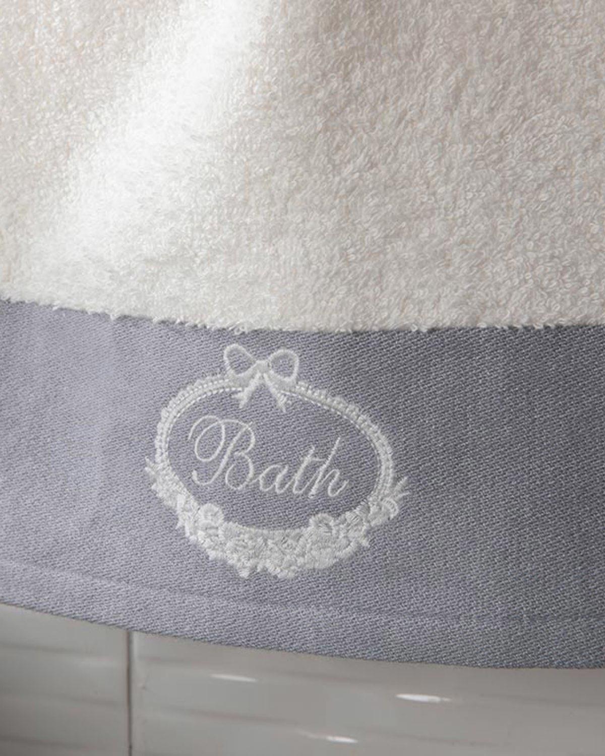 Soft Bath Кърпа За Лице С борд 50x80 см Светлосив