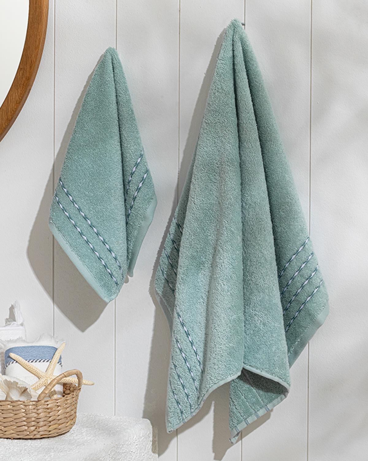 Soft Wave Хавлии За Ръце Памучен, Светло Мента, 30 X 40 Cm