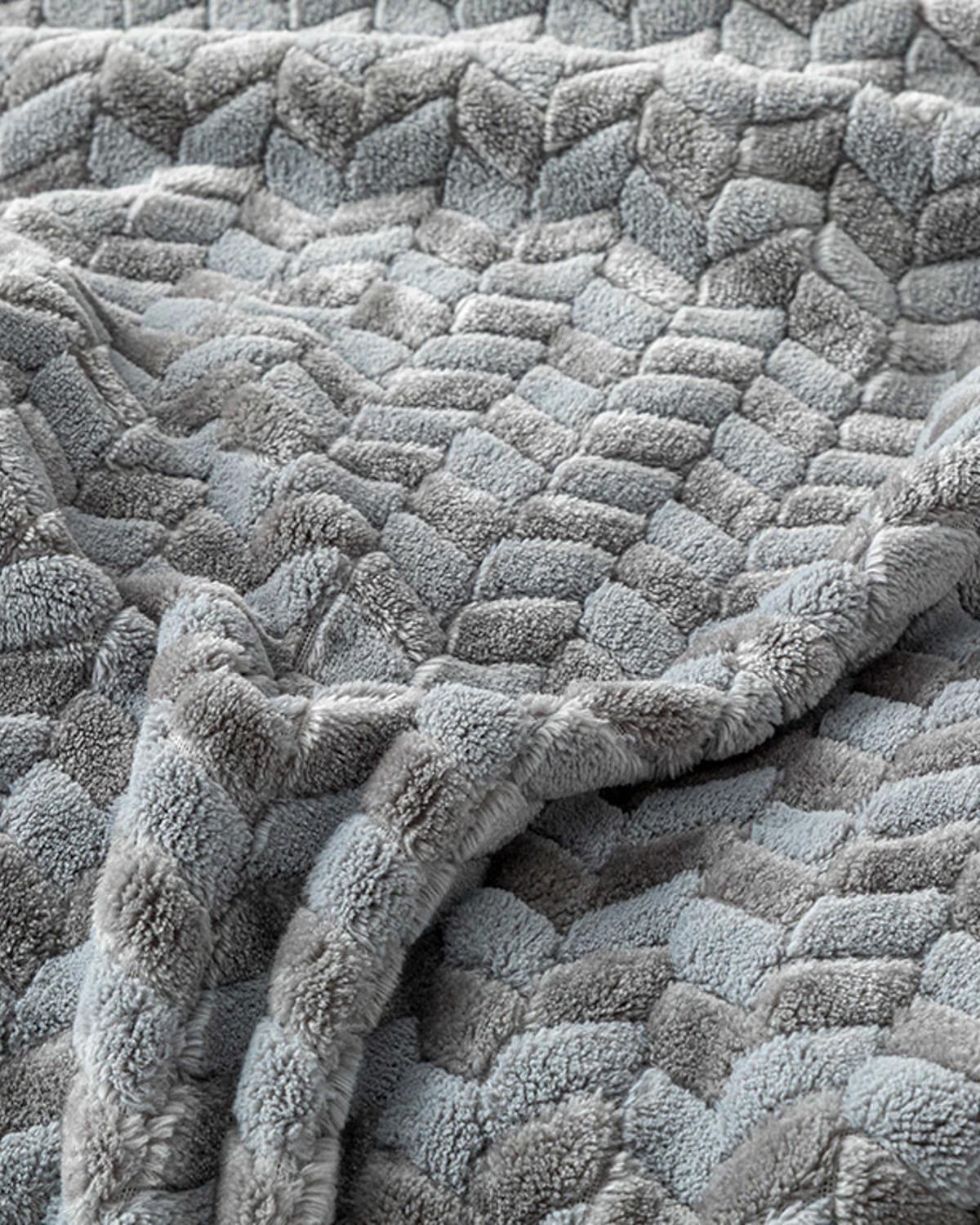 Softy Braid Одеяло Двоен Супер мек омбре 200x220 см Сив