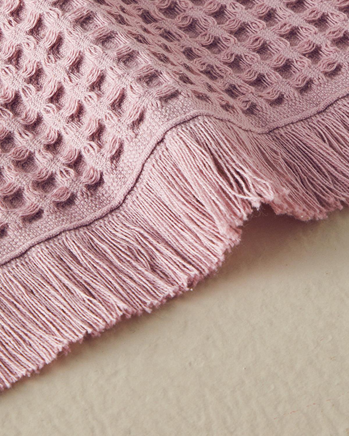 Sofya ХАВЛИЯ ЗА ЛИЦЕ Вафла Памучен 50x80 cm Розов цвят