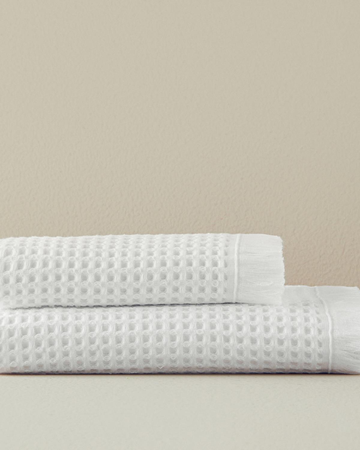 Sofya Кърпа За Баня Вафлена структура Памучен 70x140 см Екрю