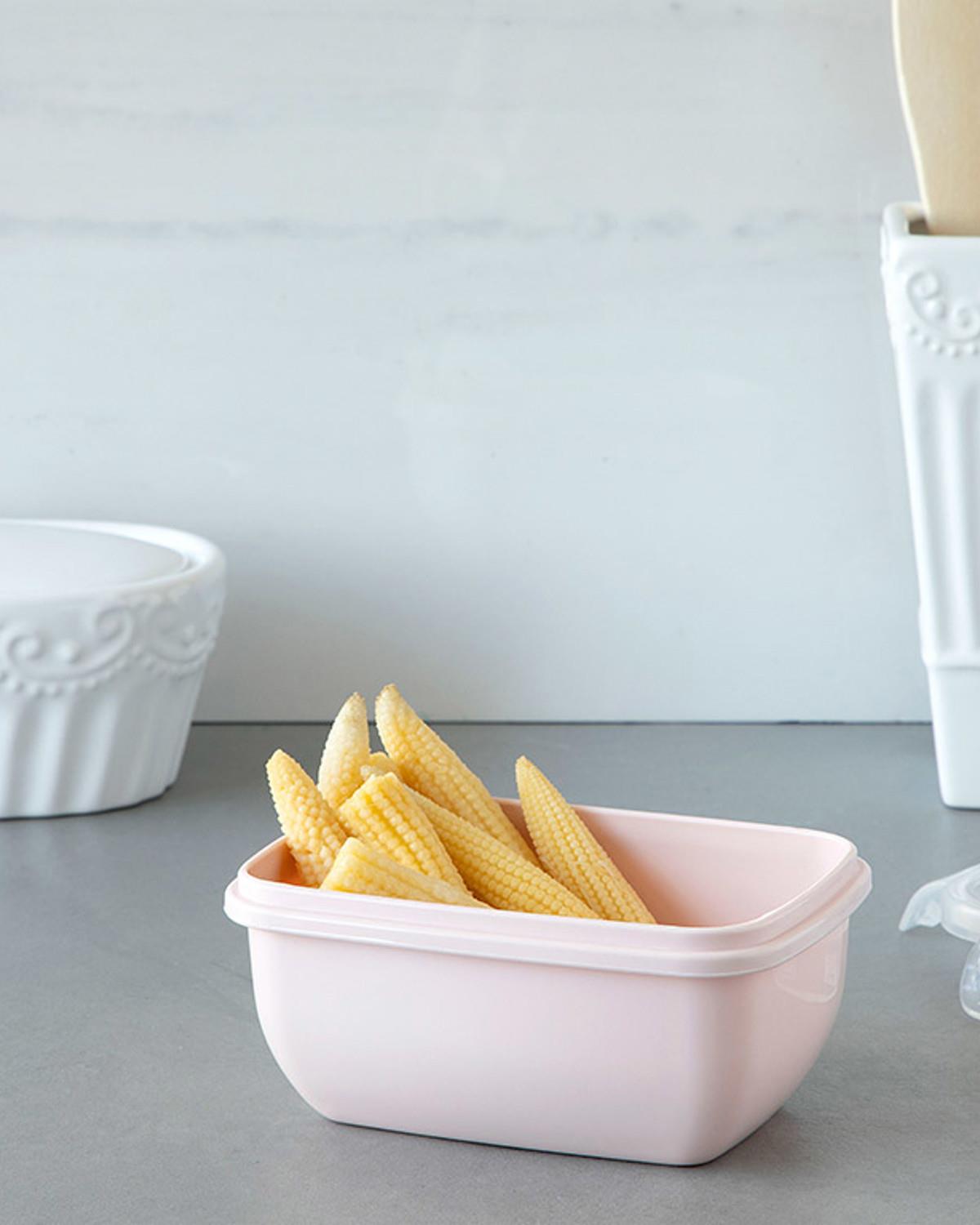 Stella Кутия За Съхранение Правоъгълна, Пластмасов, Розово, 400 Ml