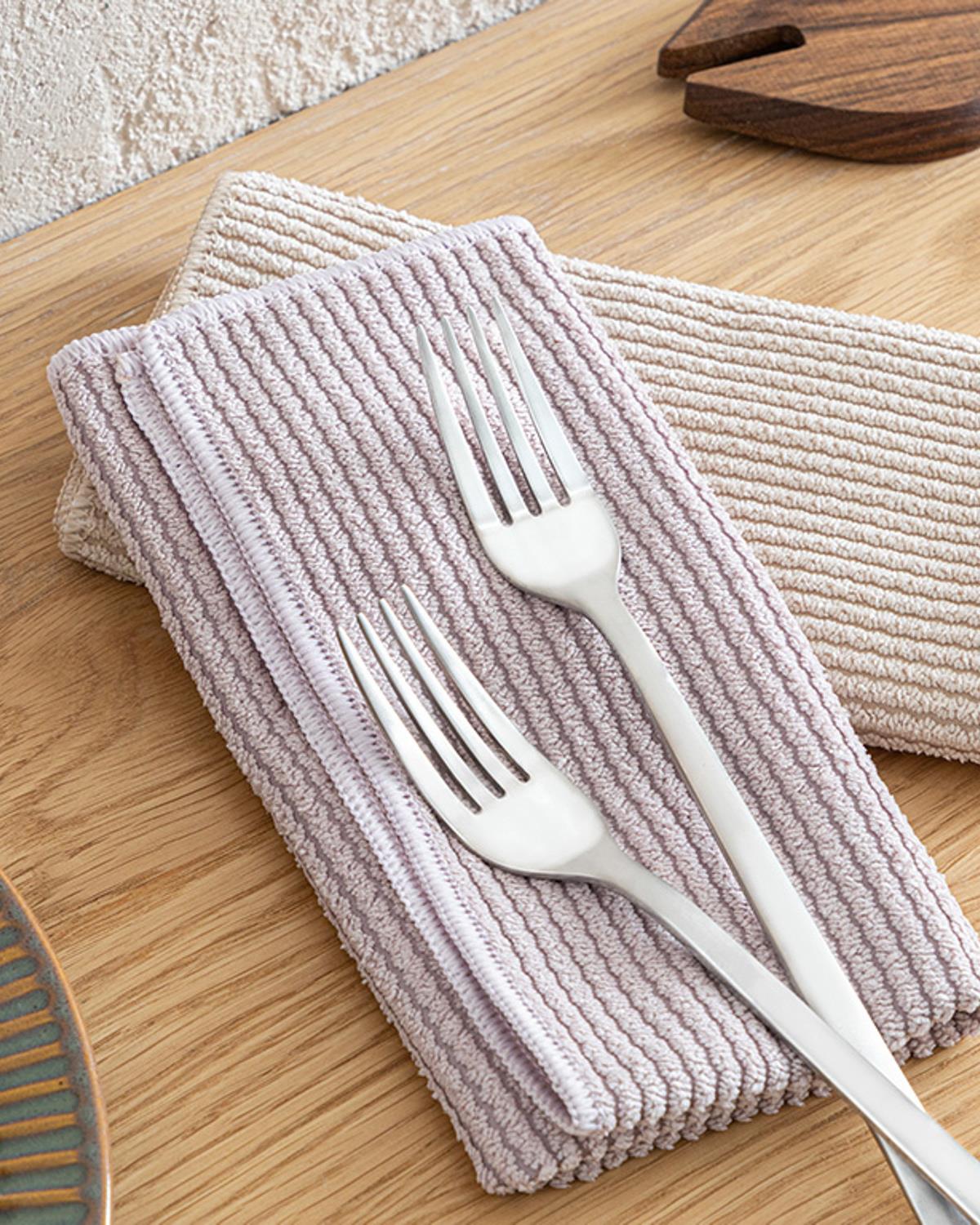 Stoffa Кухненска Кърпа 2Бр., Полиестер, Бежово-Пудра, 30 X 40 Cm