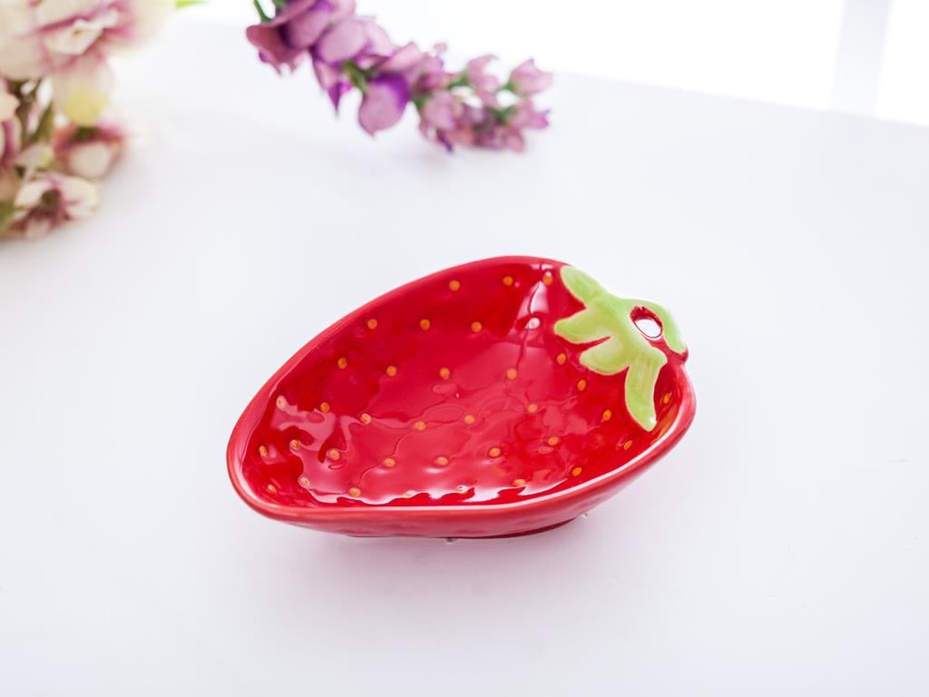 Strawberry ЧИНИЯ Вдлъбната Stoneware Red