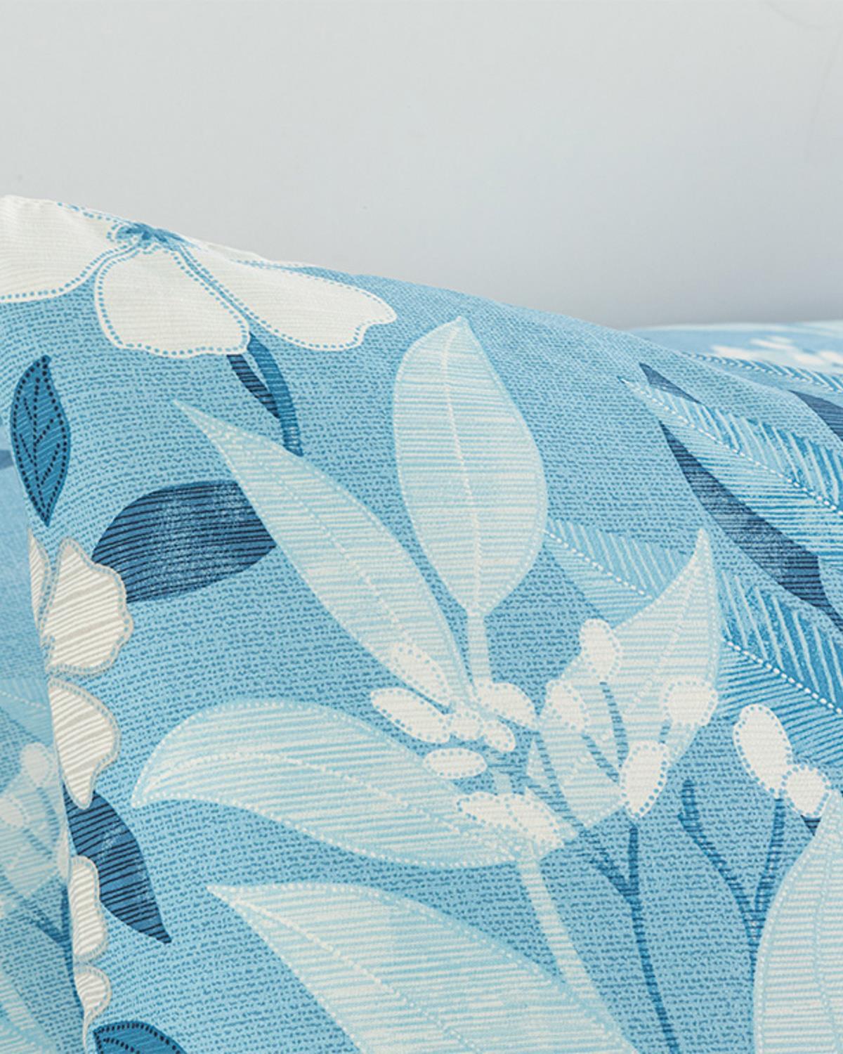 Summer Garden Cotton 2 pcs Pillow Case 50x70 cm Blue