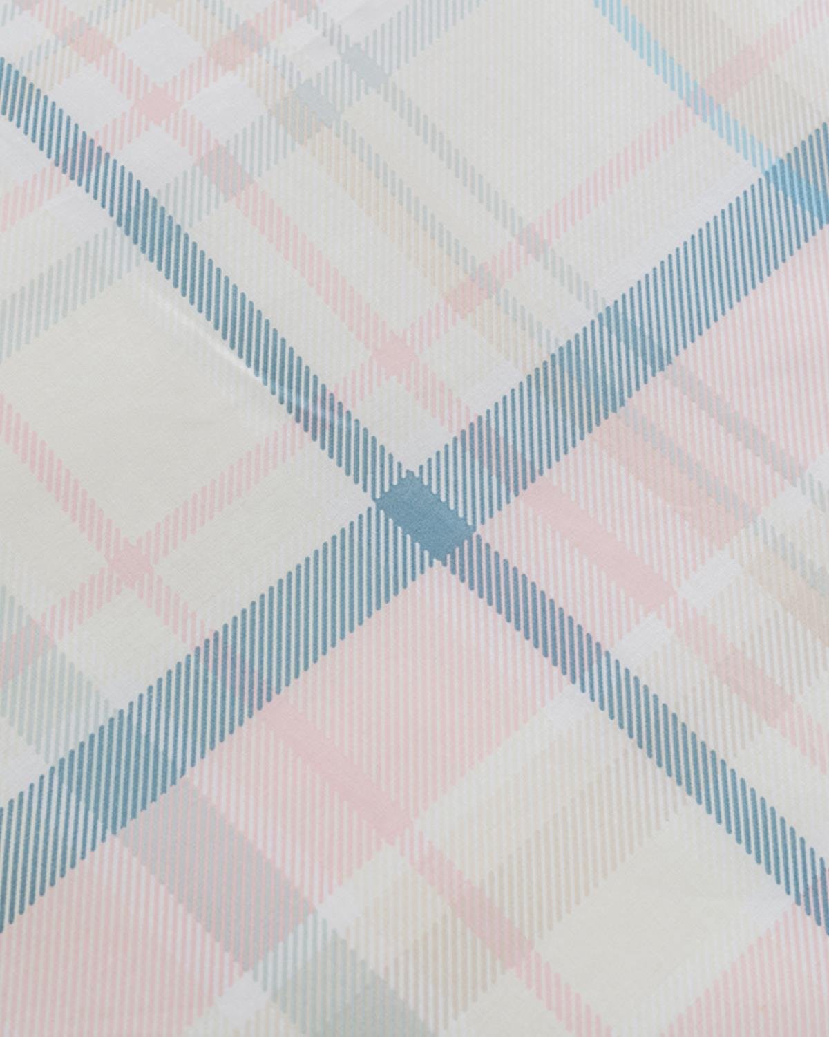 Tartan Плик За Завивка Двоен Памучен 200x220 см Розов
