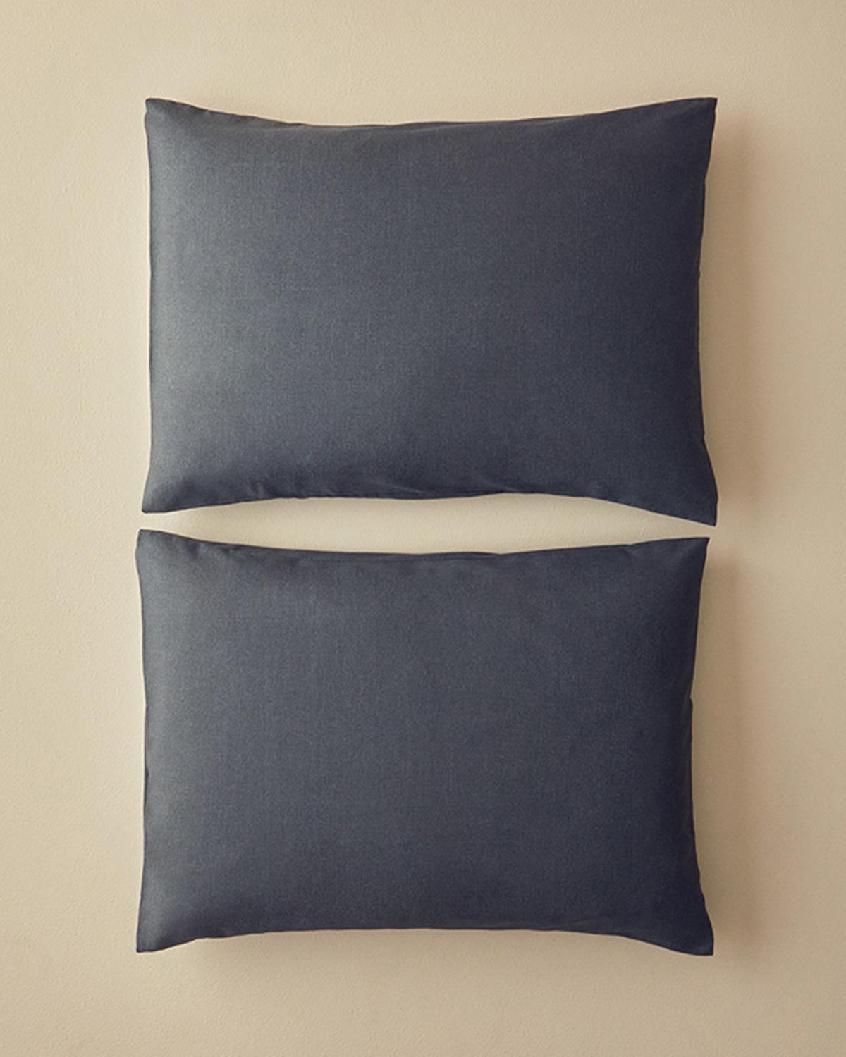 Textured Plain Калъфка За Възглавница 2 бр. Лесно за гладене 50x70 см Антрацит