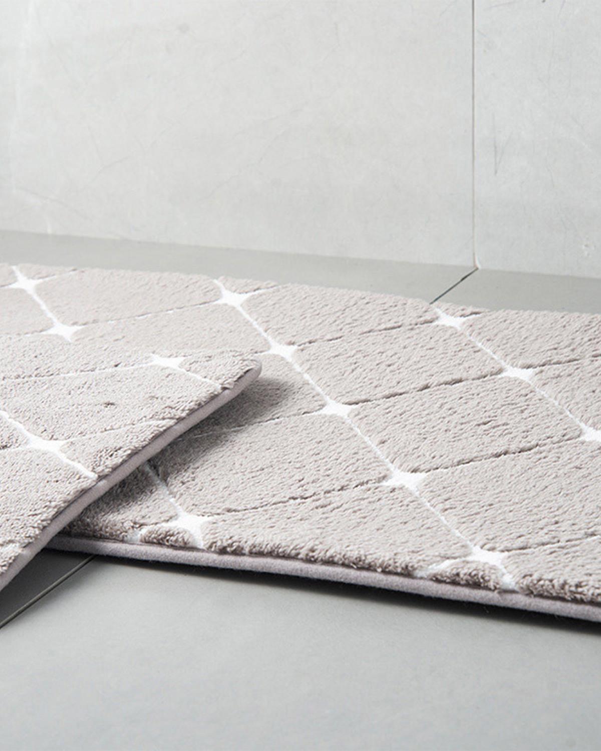 Tile Комплект Постелки За Баня Полиестер 50x80 - 45x50 см Прозрачен