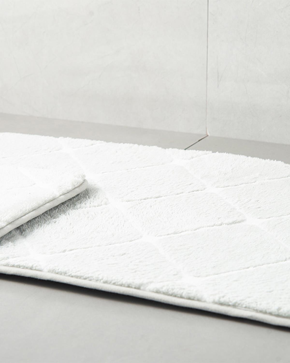 Tile Комплект Постелки За Баня Полиестер 60x100 - 50x60 см Сив