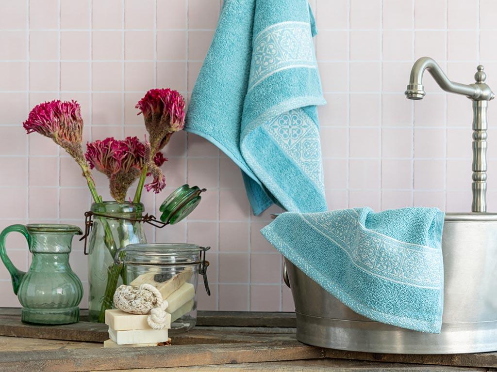 Tiles ХАВЛИЯ ЗА ЛИЦЕ Жакардов 50x80 cm Mint