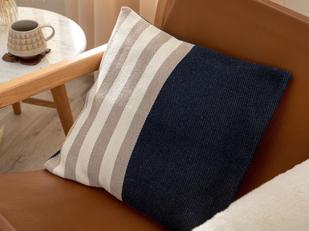Tissage ВЪЗГЛАВНИЦА Тъкан 45x45 cm Тъмно синьо