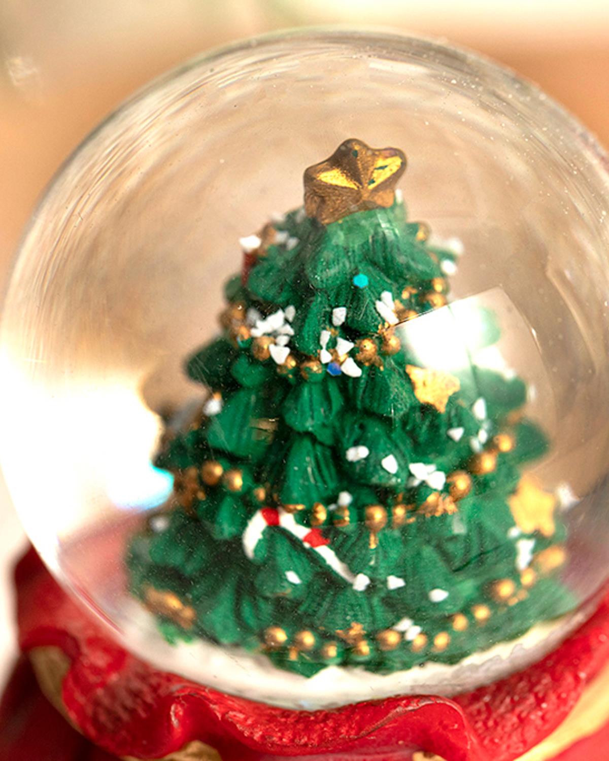 Tree Снежен Глобус 5x5x6 см Червен