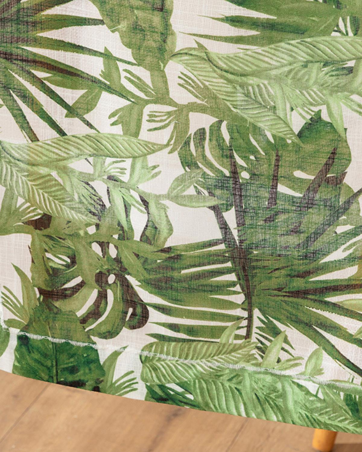 Tropical Рънър Полиестер 40x150 см Бял - Зелен