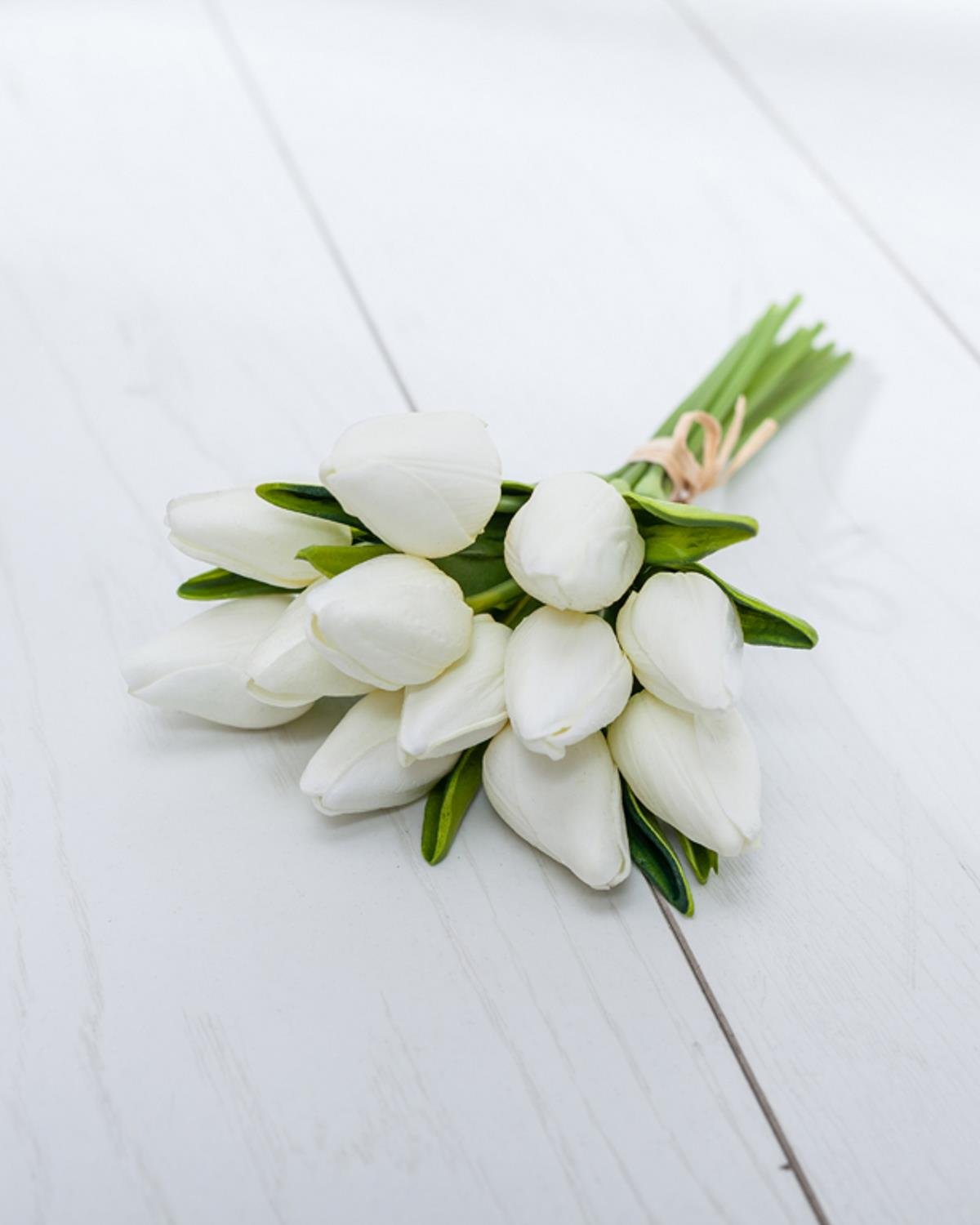 Tulip Изкуствено Цвете 25 см Бял