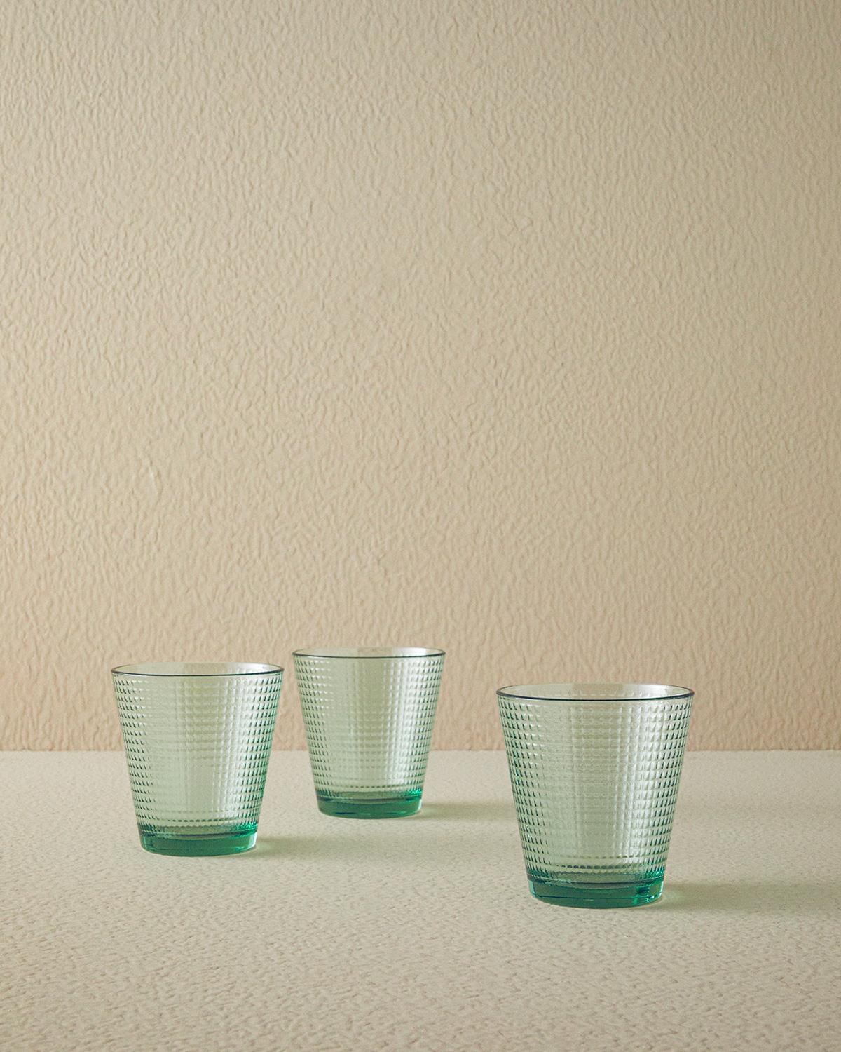 Unique Чаша За Безалкохолно 3 Бр., Стъкло, Зелено, 250 Ml