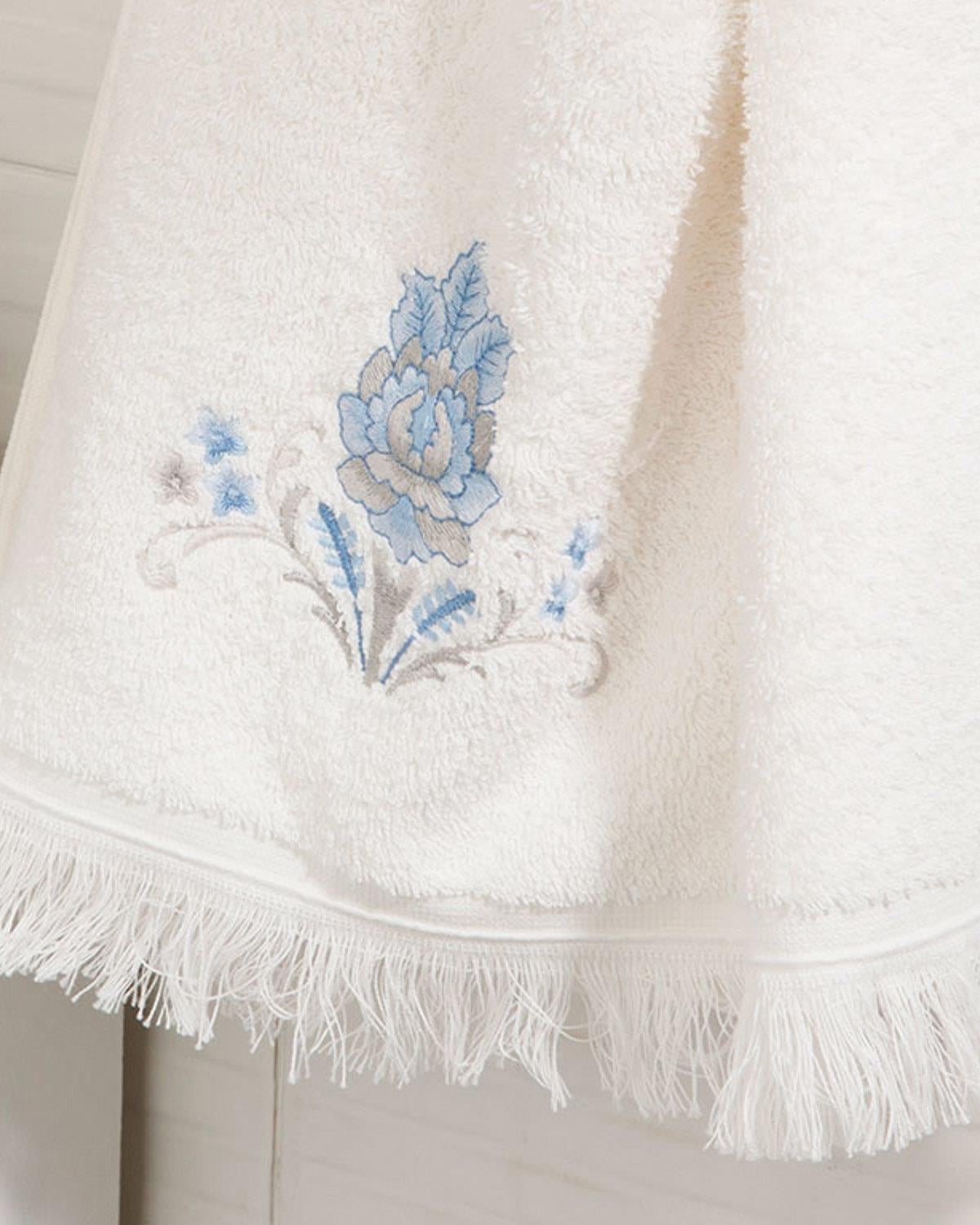 Urban Damask Кърпа За Лице С бродерия 50x80 см Кремав