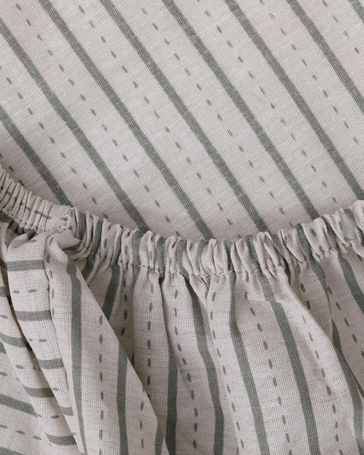 Urban Stripe Чаршаф С Ластик Чувал Памучен 180x200 см Светла резеда