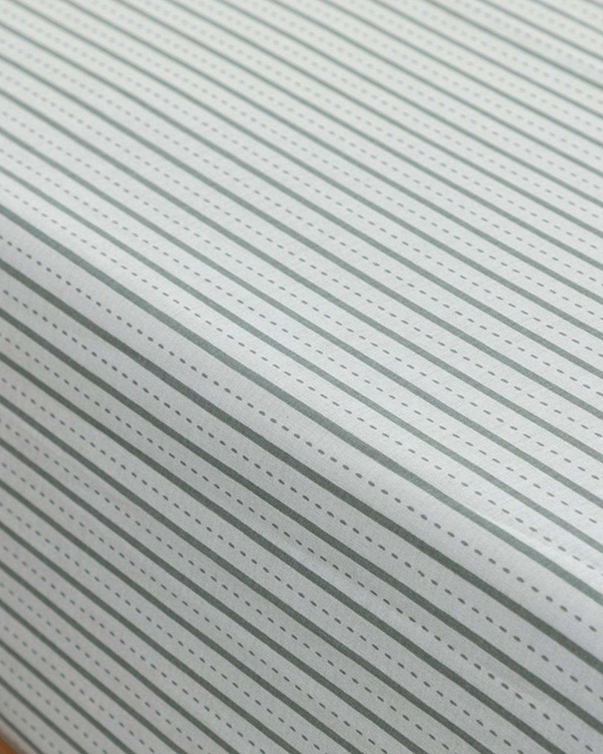 Urban Stripe Чаршаф С Ластик Чувал Памучен 180x200 см Светла резеда