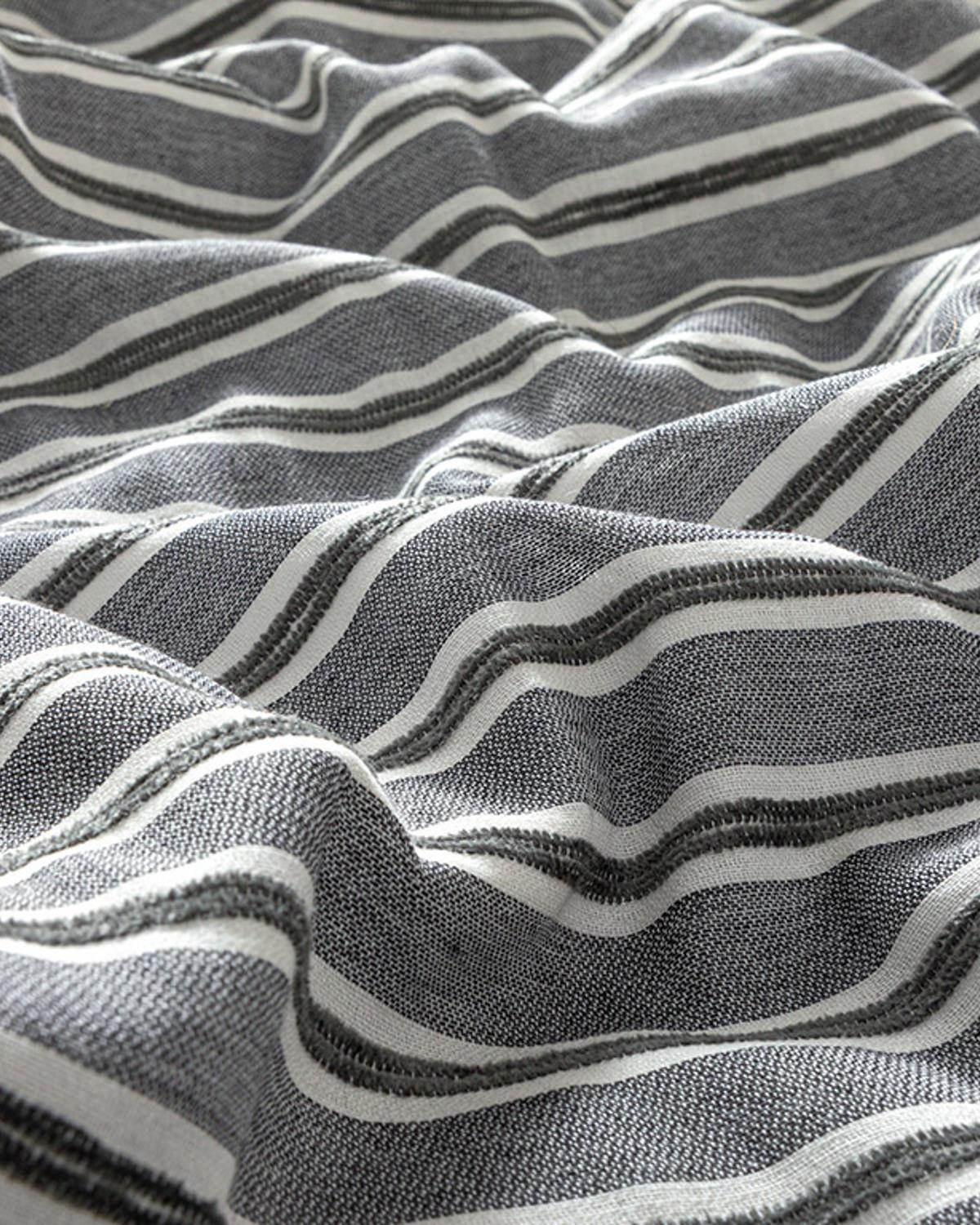 Velvety Спален Комплект Двоен Шенилна тъкан с багрени нишки 200x220 см Сив - Антрацит