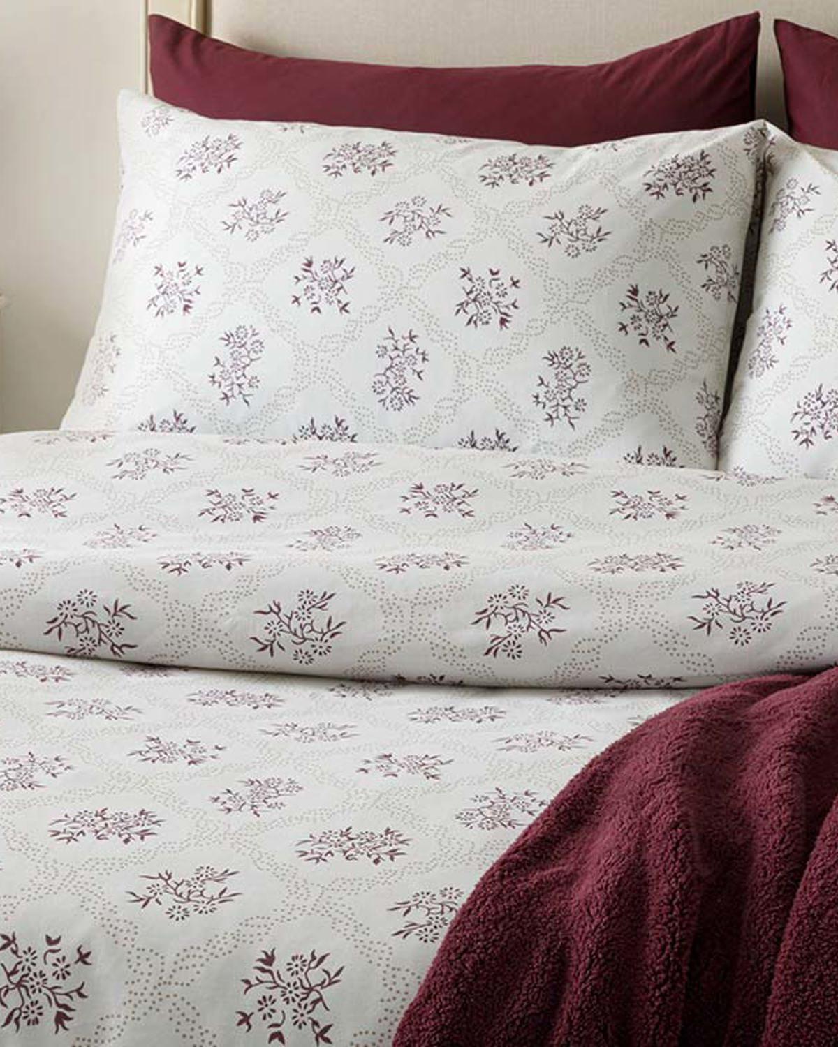 Vintage Floral Спален Комплект Двоен Памучен 200x220 см Дамсон
