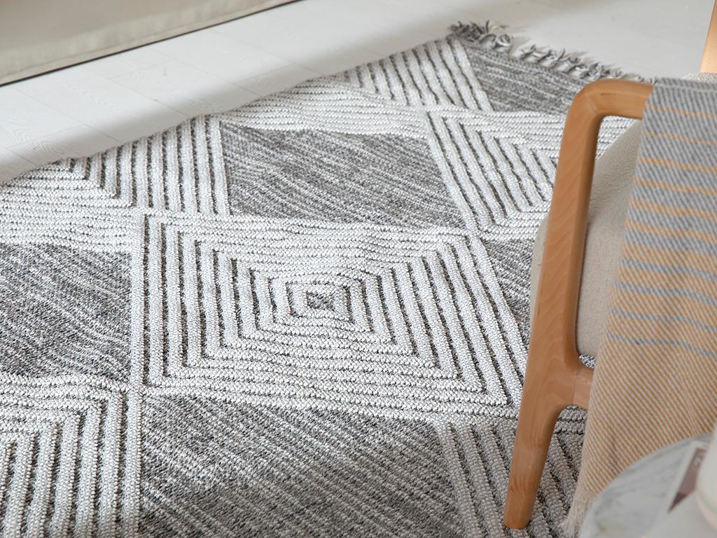 Visterya Woven Curl Carpet 200x290 Gray