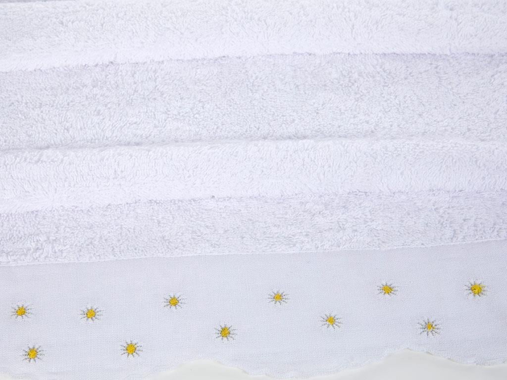 Vivacious ХАВЛИЯ ЗА ЛИЦЕ Бродирани 50x80 cm White