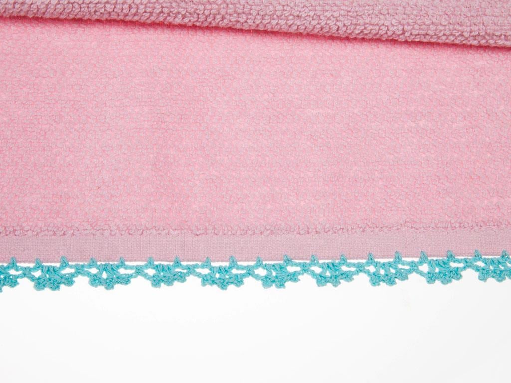Waffle ХАВЛИЯ ЗА ЛИЦЕ С дантела Копанакили 50x80 cm Pink