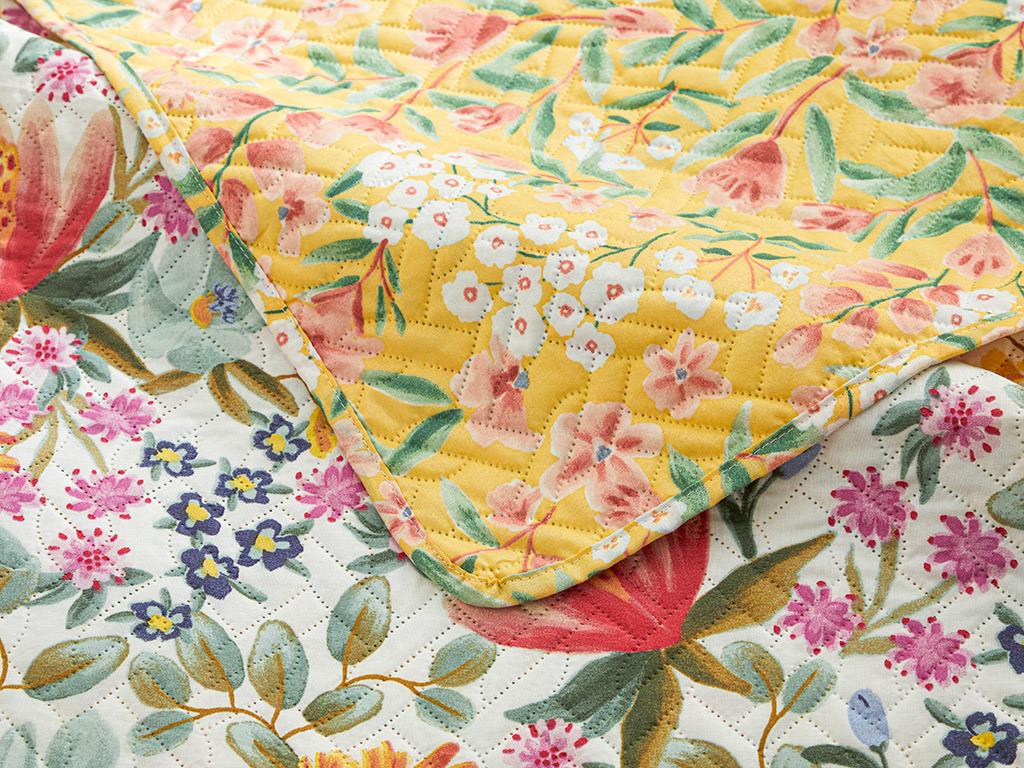 Water Lily King Size Multi-Purposed Quilt 240x220 cm Yellow