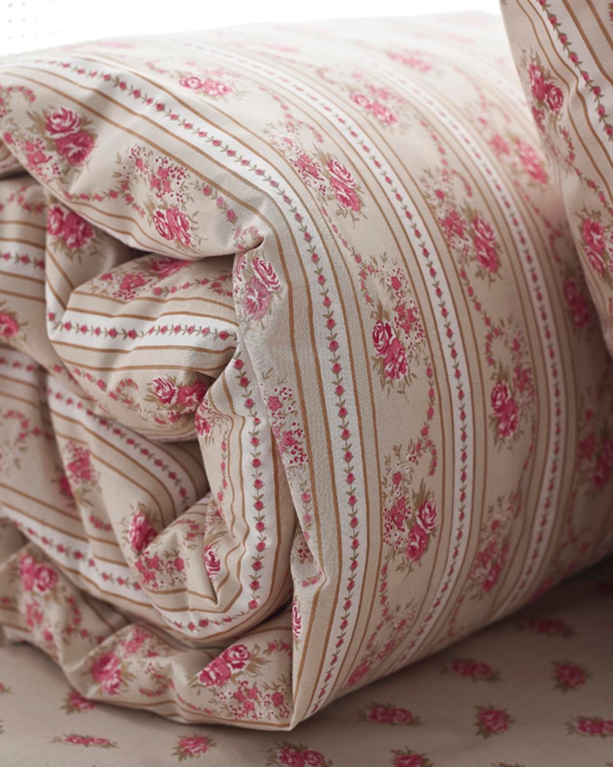 Wild Rose Спален Комплект Двоен Лесно за гладене 200x220 см Каменно сив..