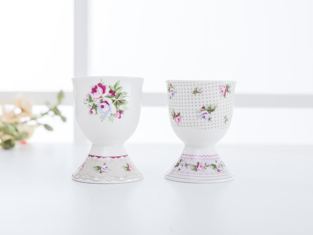 Winter Rose ПОСТАВКА ЗА ЯЙЦА 2 комплект Bone China 5x7 cm Pink