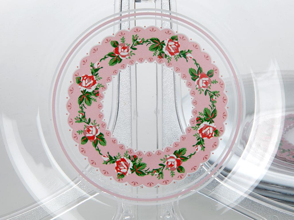 Winter Rose Чиния за Торта 6 бр. Cam 20 cm Pink