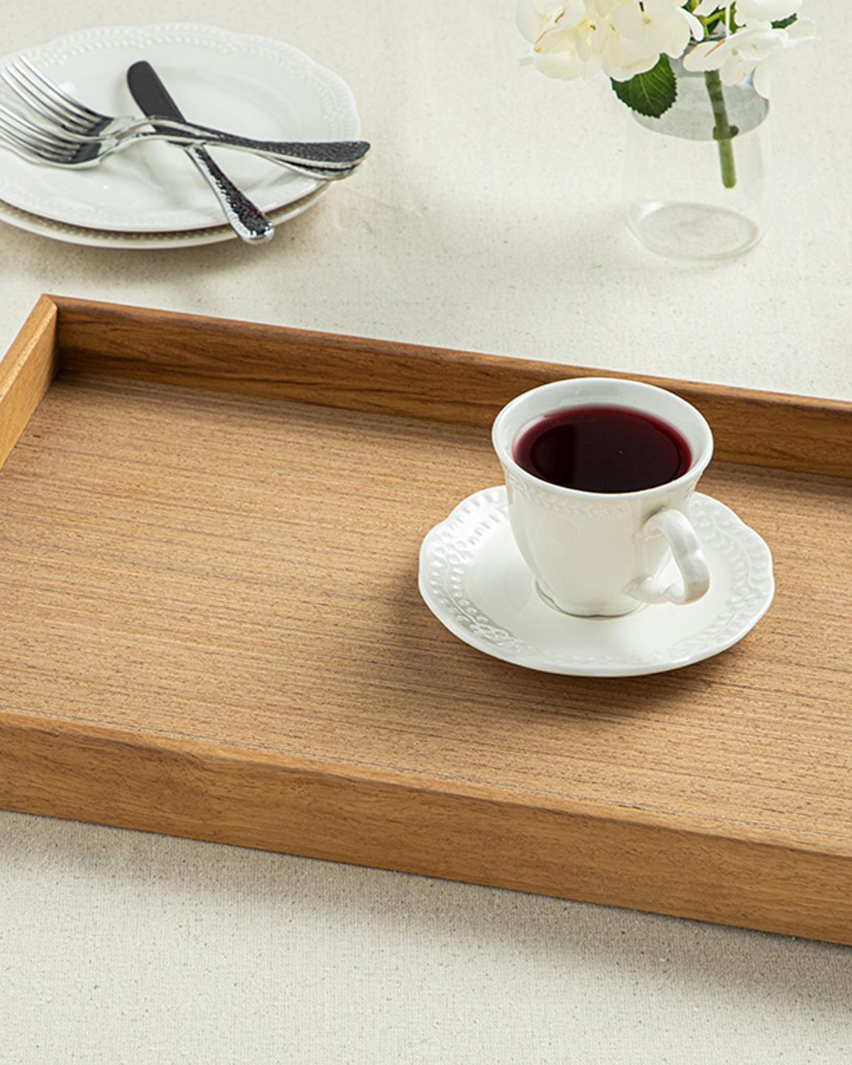 Wooden Декоративен Поднос 31x46 см Кафяв